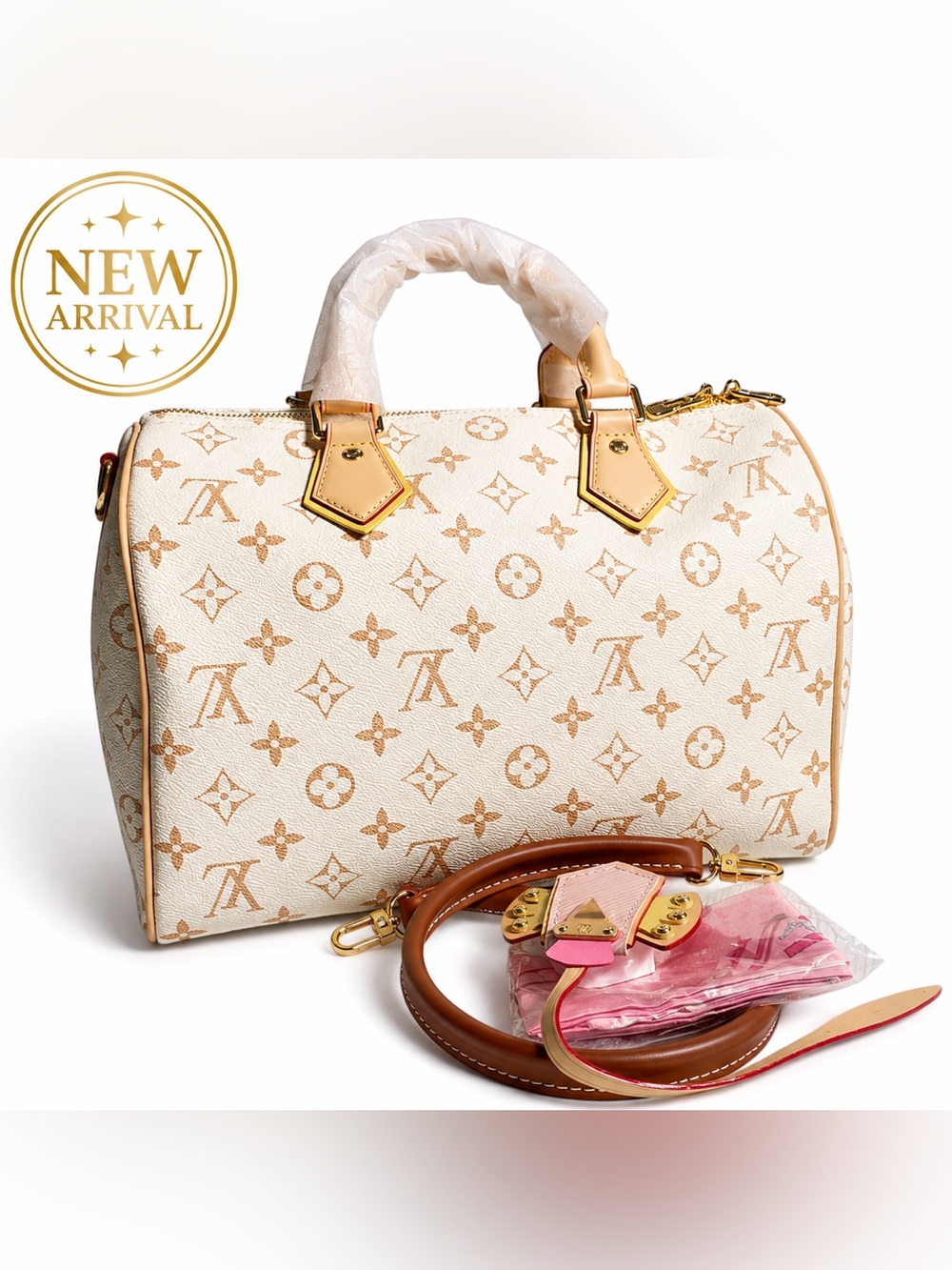 🤎 Monogram Boston / Speedy Bag — Cream & Caramel 🤎